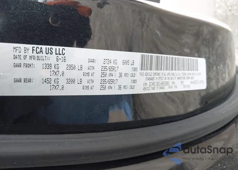 2017 Chrysler Pacifica Touring-L z USA, uszkodzony, nr VIN 2C4RC1BG1HR532891